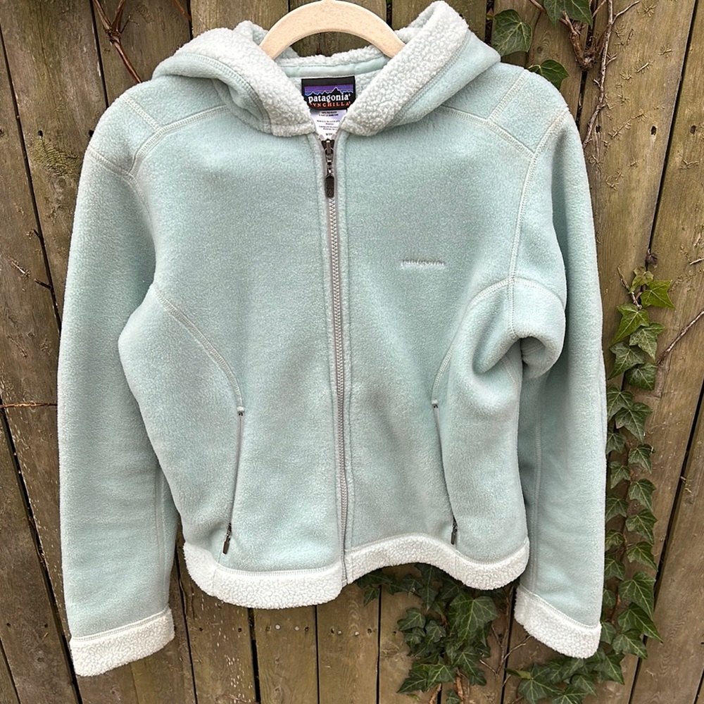 Patagonia Synchilla Light Green Fleece Hoodie